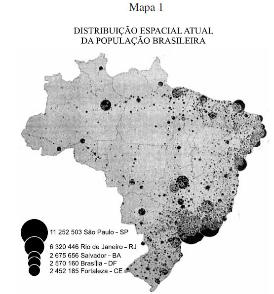 Distribuição Espacial Atual da População Brasileira